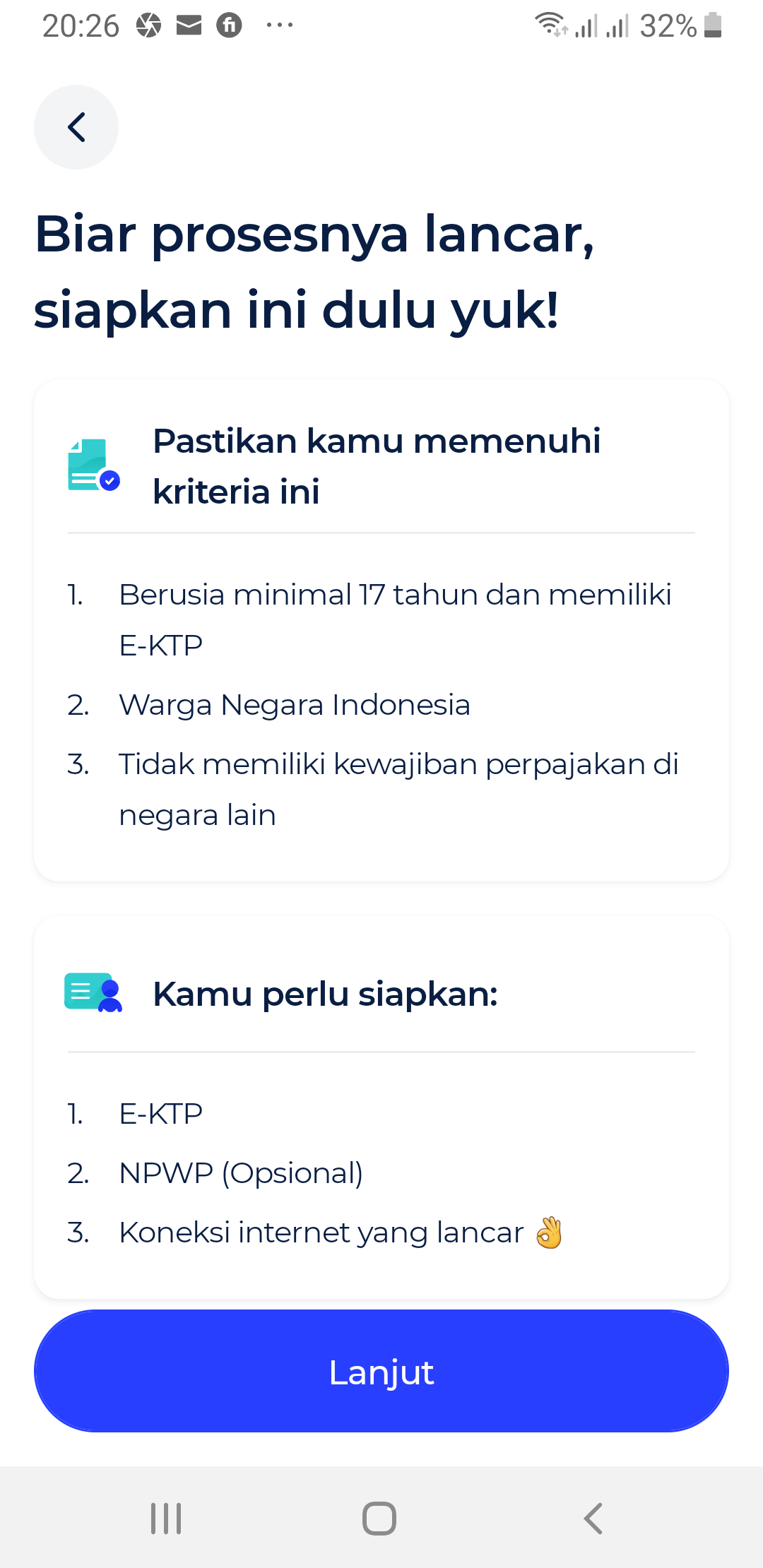 Syarat Pembukaan Rekening Blu