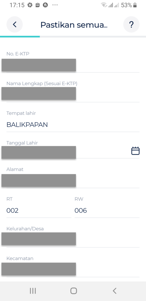 Data Pribadi bLu BCA Digital