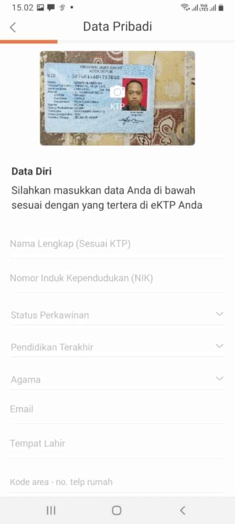 Isi Data Pekerjaan Aplikasi Maucash Pinjaman Online