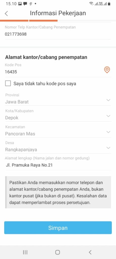Data Pekerjaan Aplikasi Pinjol Maucash