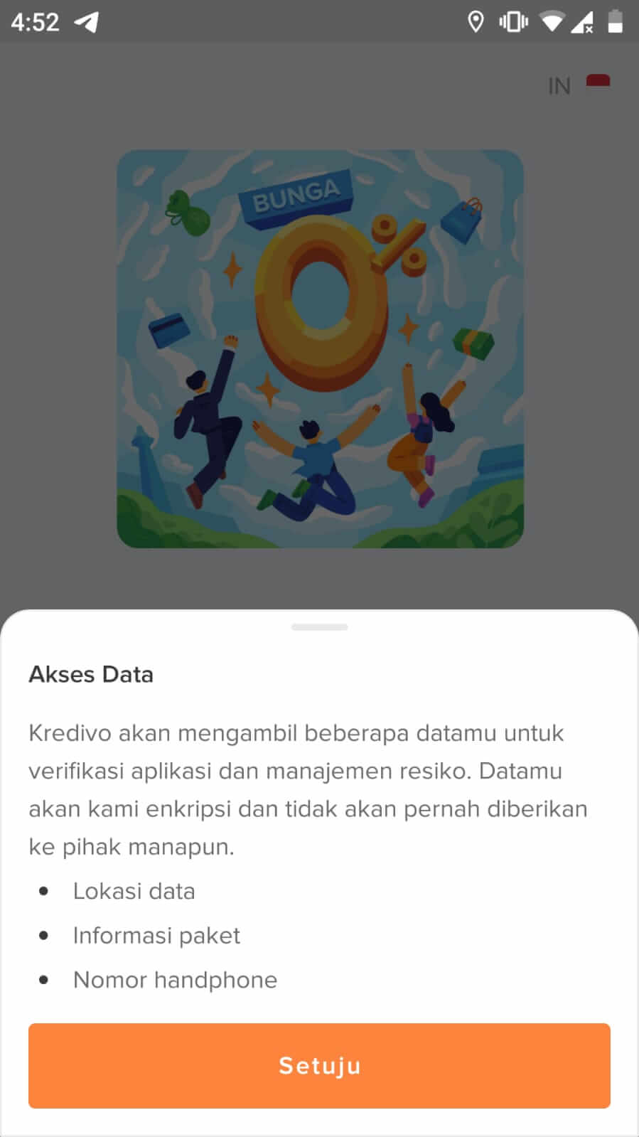 Akses Data Aplikasi Kredivo