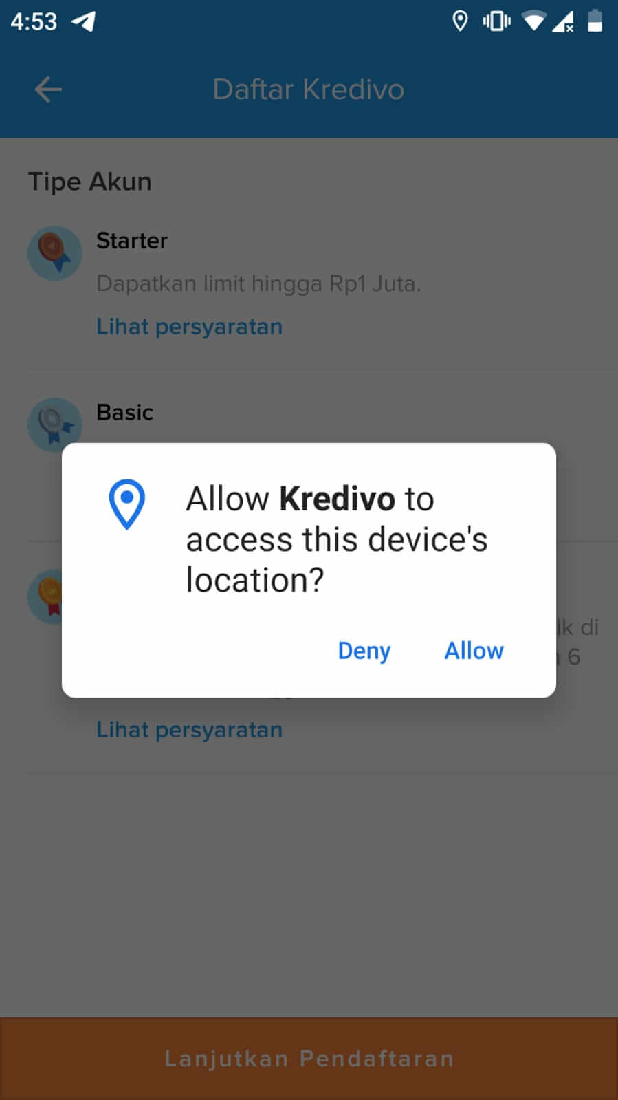 Akses Lokasi Kredivo 4