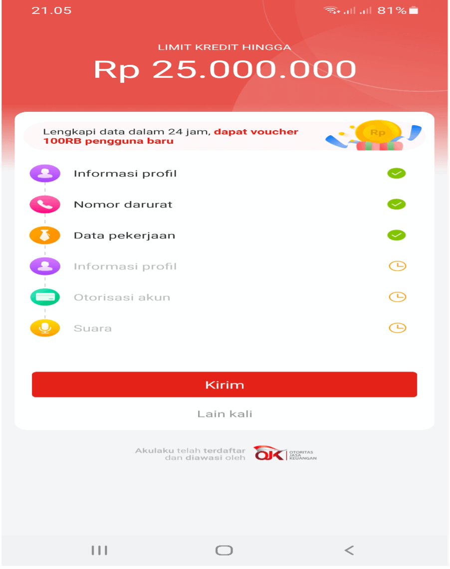 Data Pekerjaan Akulaku