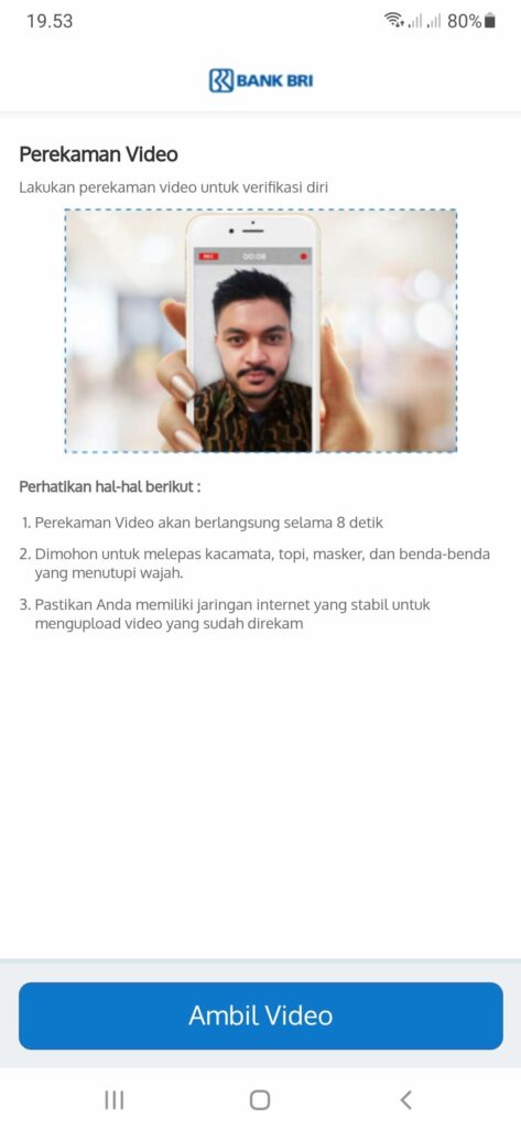 Rekaman Video Buka Rekening ATM BRI Online