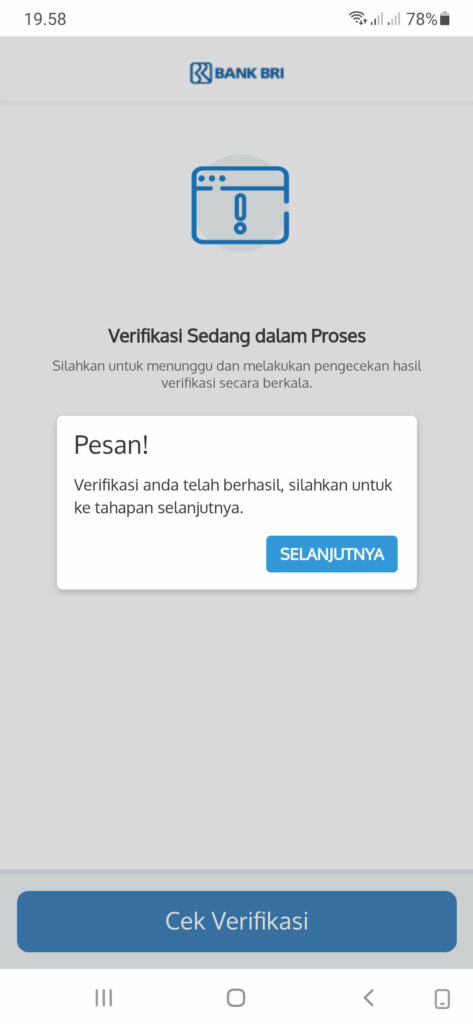 verifikasi Buka Rekening ATM BRI Online