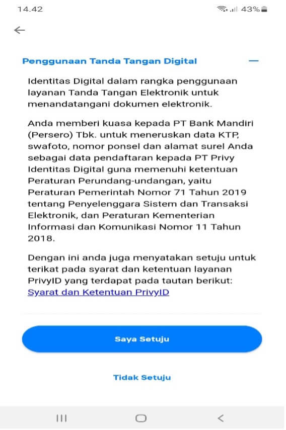 Perjanjian Buka Rekening ATM Mandiri Online 3