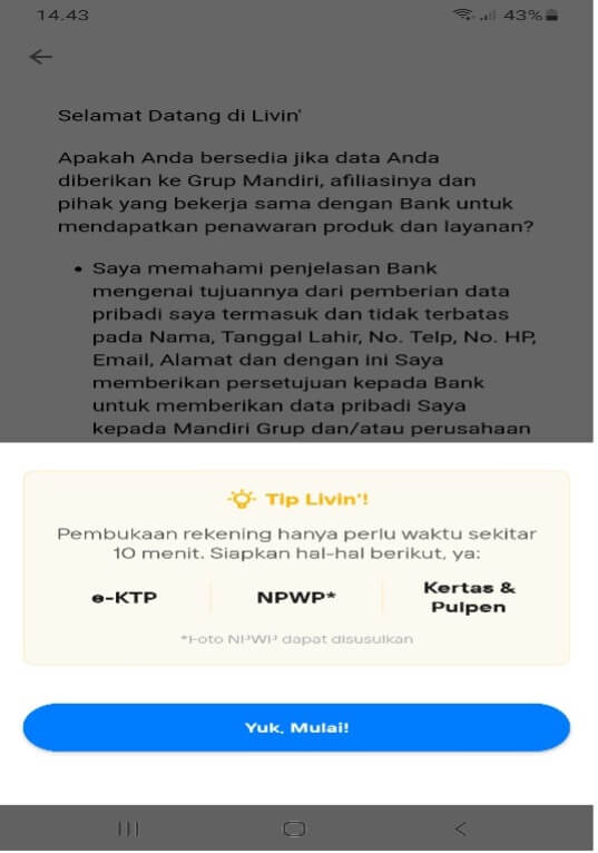 Siapkan KTP, NPWP, Kertas Pulpen