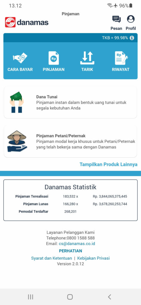 Aplikasi Danamas Dana Tunai
