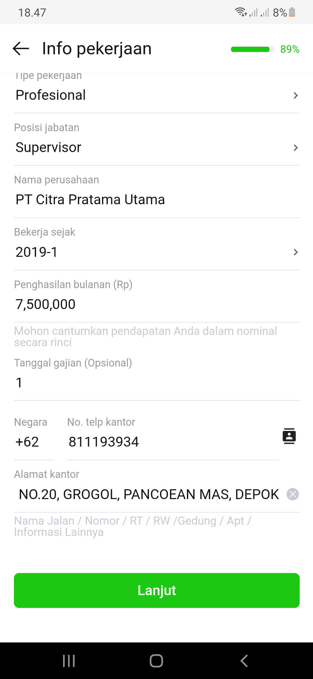 Info Pekerjaan Kredit Pintar