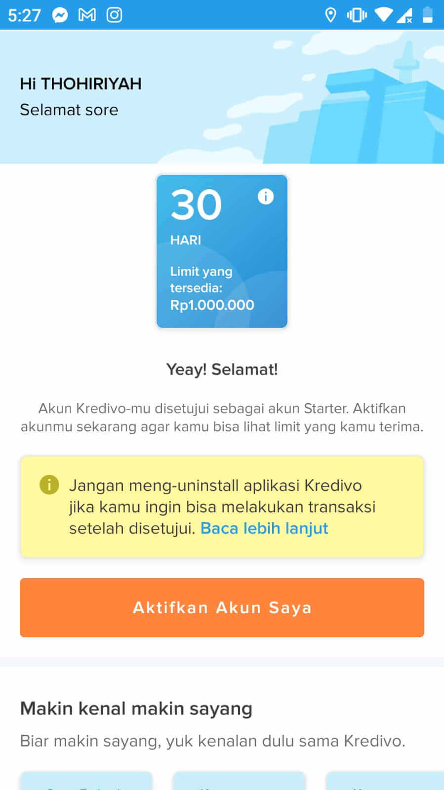 Pinjaman Disetujui Kredivo 11