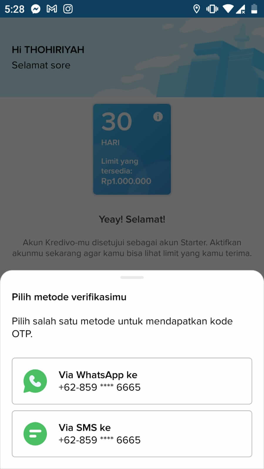 Verifikasi Kredivo 12