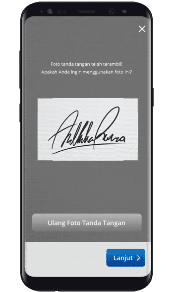 Pastikan foto tanda tangan terlihat jelas.