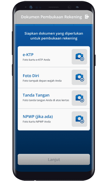 Lengkapi dokumen yang diperlukan. Mulai dengan klik simbol kamera di menu eKTP