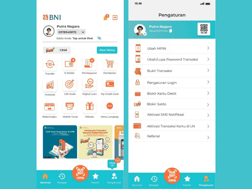 BNI Mobile Banking Internet