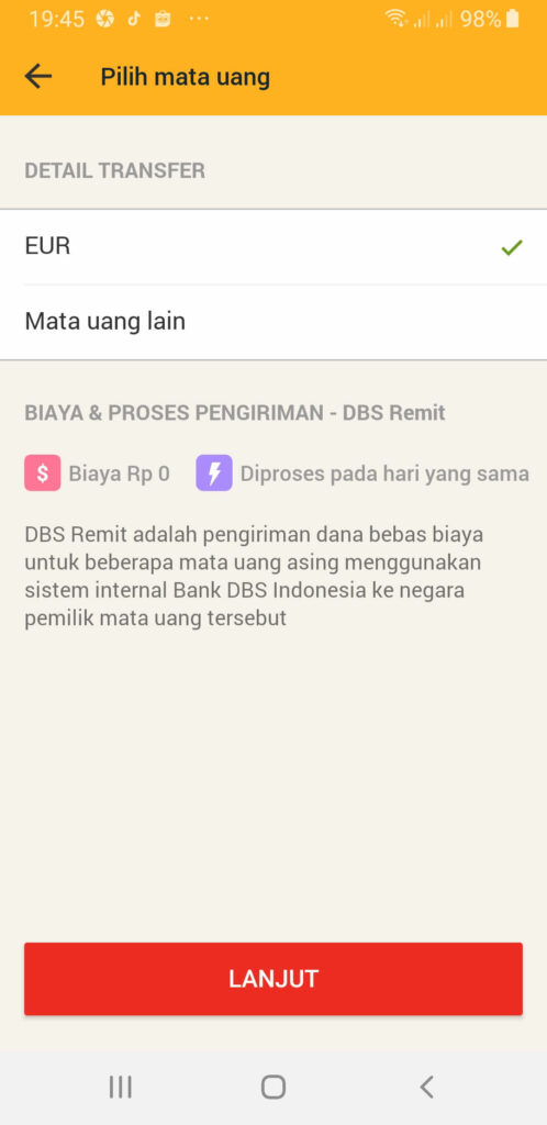 Transfer Valas ke Luar Negeri